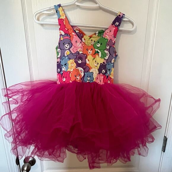 AriTutu's Care Bears Hot Pink Tulle Care Bears Sweetheart Neck Snap Crotch Sz 10 - Picture 3 of 7
